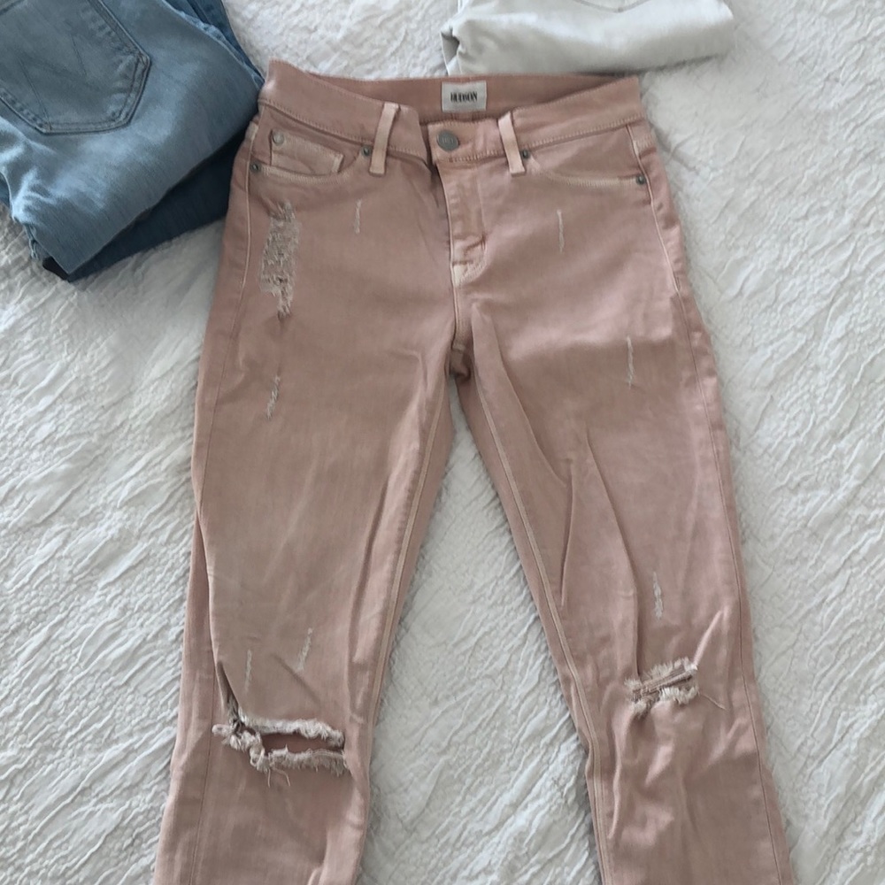 Pink Hudson Skinny jeans. EUC! Size 26.